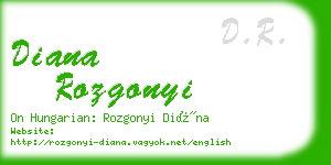 diana rozgonyi business card